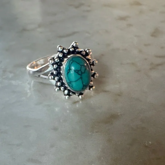 NWOT Sundance Wild Frontier Ring, Turquoise, Sterling Silver